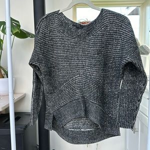 All Saints Crop Drop Shoulder Wool Sweater